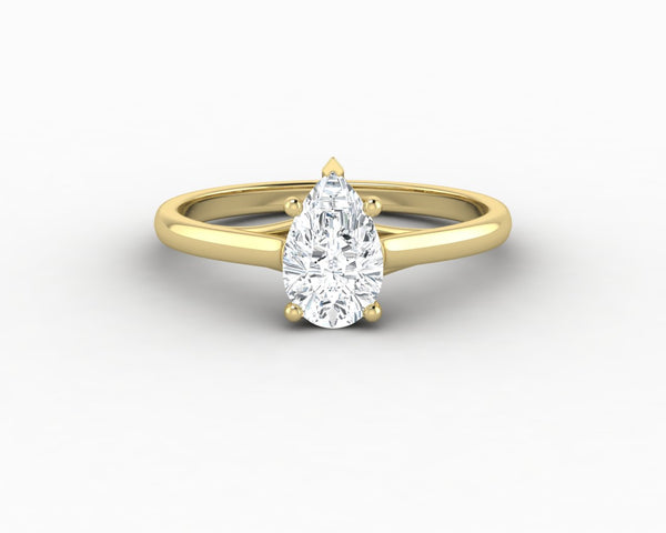 Nora 0.75 Ct Solitaire Pear Cut Engagement Ring