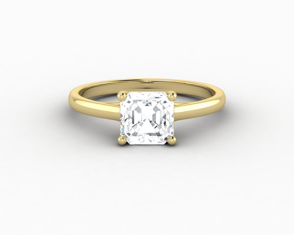 Nora 1.0 Ct Solitaire Asscher Cut Engagement Ring