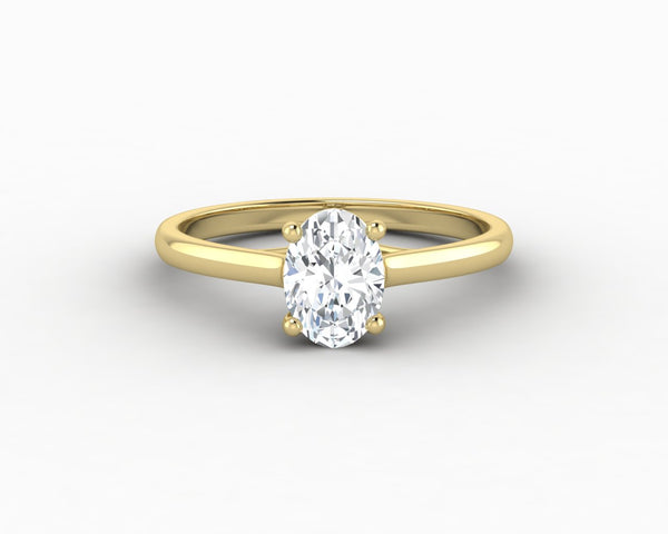 Nora 0.8 Ct Solitaire Oval Cut Engagement Ring