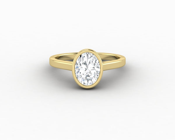 Siara 1.0 Ct Solitaire Oval Cut Engagement Ring