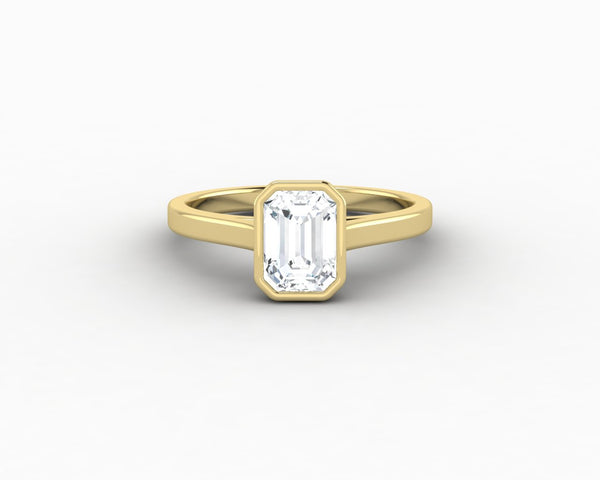 Siara 1.0 Ct Solitaire Emerald Cut Engagement Ring