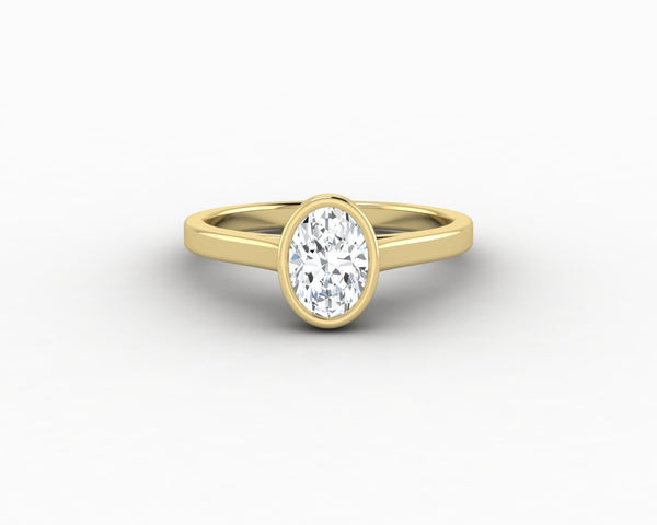 Siara 0.7 Ct Solitaire Oval Cut Engagement Ring