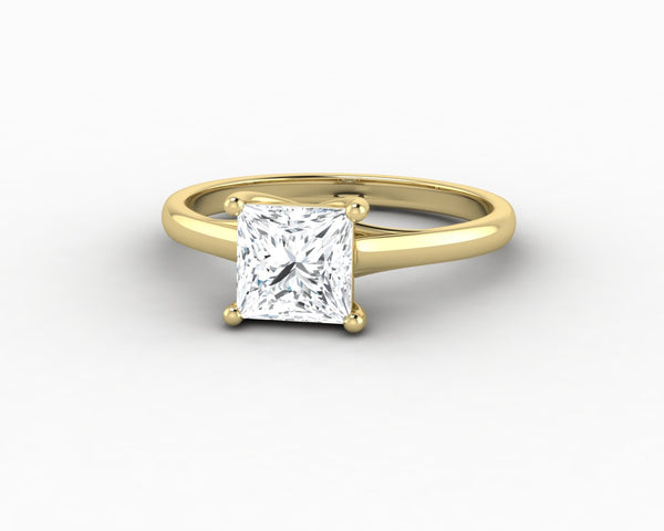 Nora 1.0 Ct Solitaire Princess Cut Engagement Ring