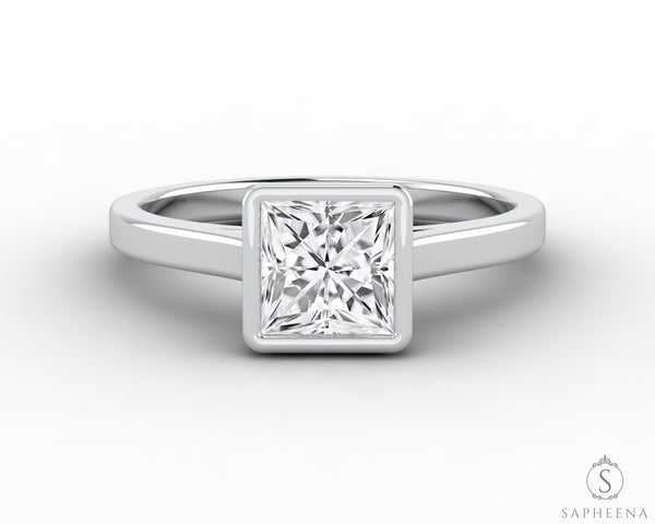 Siara 1.0 Ct Princess Cut Engagement Ring