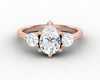 Orion Three Stone 1.20 Ct Pear Cut Engagement Ring