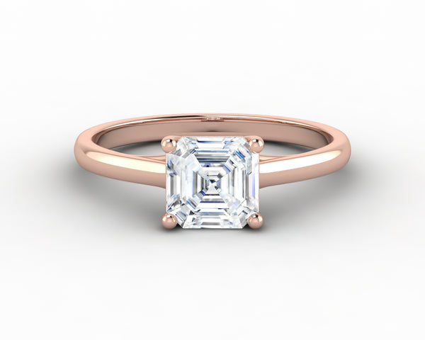 Nora 1.0 Ct Solitaire Asscher Cut Engagement Ring