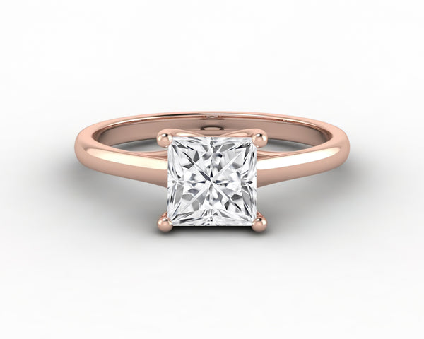 Nora 1.0 Ct Solitaire Princess Cut Engagement Ring