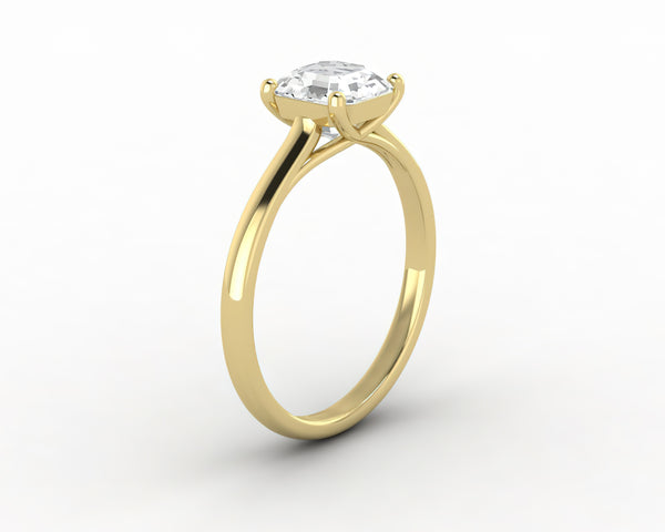 Nora 1.0 Ct Solitaire Asscher Cut Engagement Ring