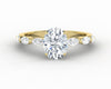 Giulia 1.0 Ct Oval Cut Engagement Ring With Marquise Side Stones