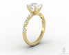 Giulia 1.5 Ct Cushion Cut Engagement Ring With Marquise Side Stones