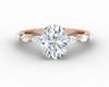 Giulia 2.0 Ct Oval Cut Engagement Ring With Marquise Side Stones