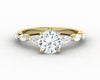 Giulia 1.0 Ct Round Cut Engagement Ring With Marquise Side Stones