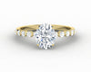 Juliet  1.5 Ct Oval Cut Moissanite Engagement Ring With Side Stones