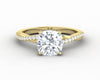 Demi 1.5 Ct Cushion Cut Engagement Ring with Side Stones