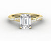 Demi 1.7 Ct Emerald Cut Engagement Ring with Side Stones