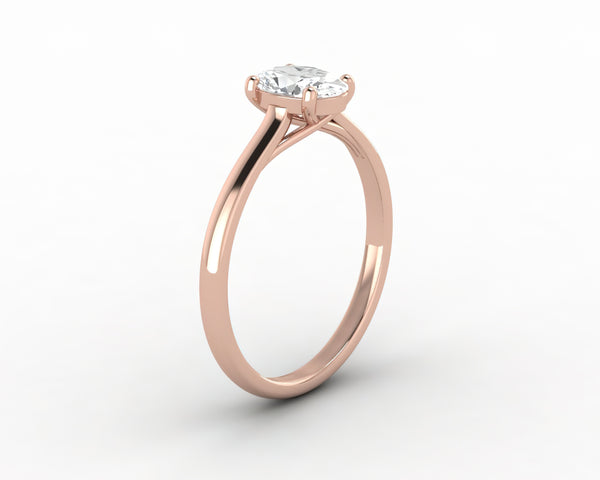 Nora 0.8 Ct Solitaire Oval Cut Engagement Ring