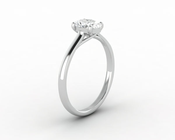 Nora 0.8 Ct Solitaire Oval Cut Engagement Ring