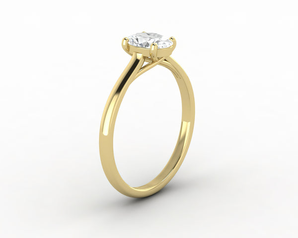 Nora 0.8 Ct Solitaire Oval Cut Engagement Ring