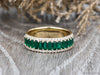 Serena 2.0 Ct Triple Row Green Emerald Half Eternity Wedding Band