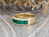 Serena 2.0 Ct Triple Row Green Emerald Half Eternity Wedding Band