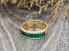 Serena 2.0 Ct Triple Row Green Emerald Half Eternity Wedding Band