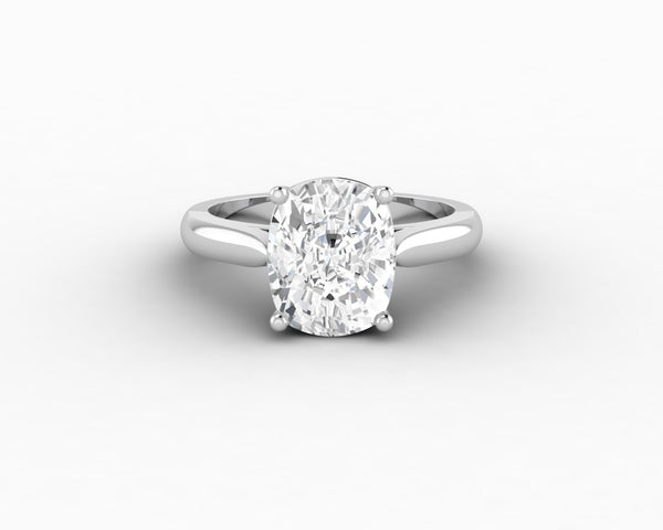 Caterina 3.25 Ct Solitaire Elongated Cushion Cut Engagement Ring