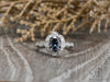 Vivienne 1.5ct Oval Grey Moissanite Engagement Ring