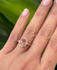 Vivienne 1.65 Ct Oval Cut Chatham Champagne Peach Sapphire Engagement Ring