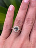 Vivienne 1.25 Ct Round Cut Grey Moissanite Engagement Ring