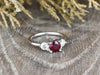 Orion Three Stone 1.35 Ct Round Cut Ruby Engagement Ring