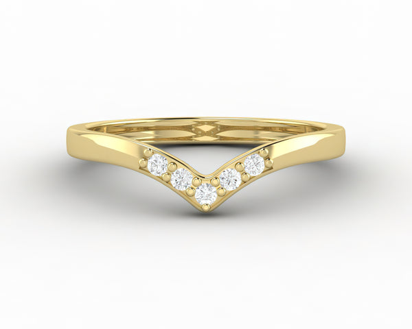 Vivia V Shaped Wedding Band