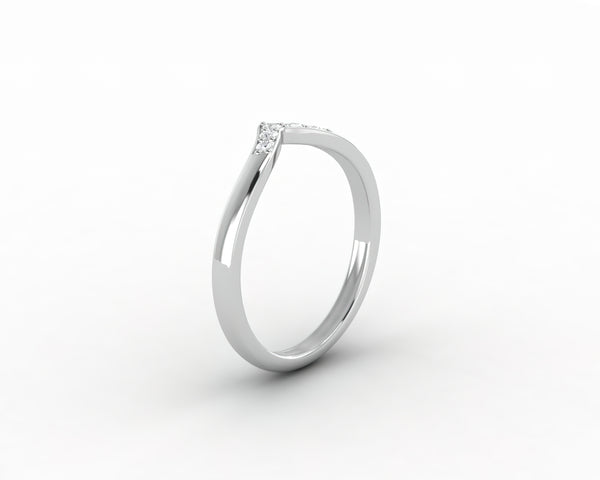 Vivia V Shaped Wedding Band