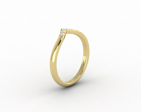 Vivia V Shaped Wedding Band