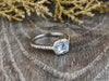 Juno 0.75 Ct Asscher Cut Halo Natural Aquamarine Engagement Ring