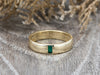 Mariana 4.5mm Men's Green Emerald Baguette Wedding Band