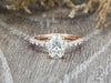 Juliet  1.5 Ct Oval Cut Moissanite Engagement Ring With Side Stones