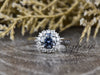 Maia 1.00 Ct Round Cut Halo Grey Moissanite Engagement Ring