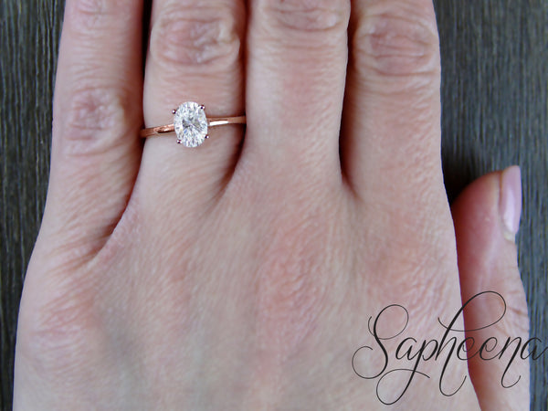 Nora 0.8 Ct Solitaire Oval Cut Engagement Ring