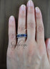 Serena 2.0 Ct Triple Row Blue Sapphire Half Eternity Wedding Band